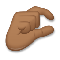 Pinching Hand- Medium-Dark Skin Tone emoji on LG